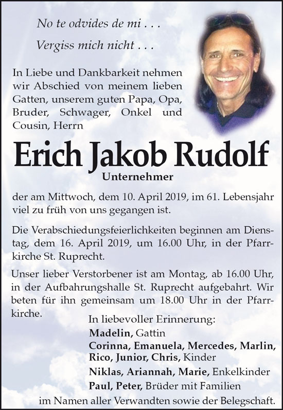 Parte Erich Jakob Rudolf - Unternehmer